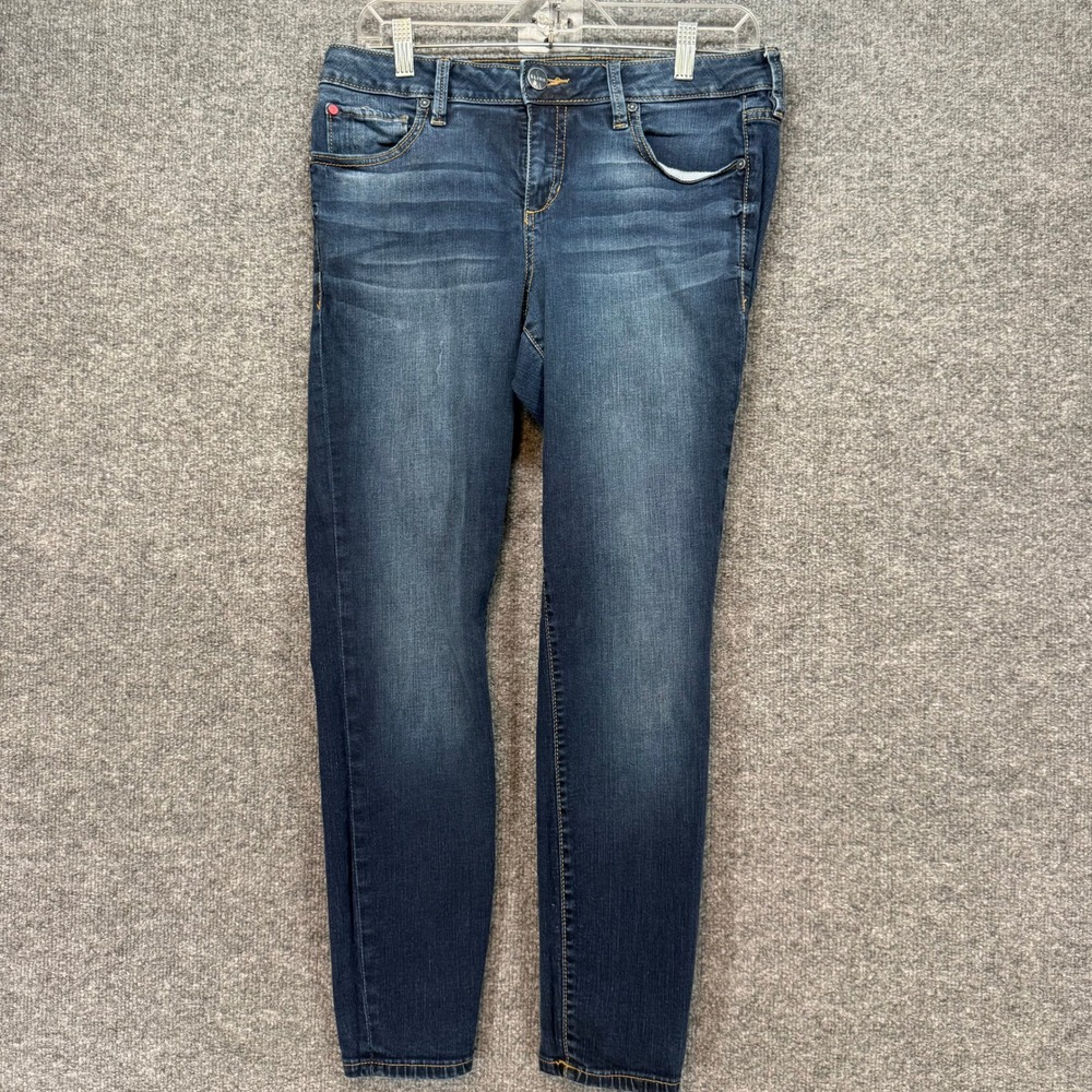 SLINK Jeans Skinny Jeans Womens 12 Dark Blue Curvy Fit Stretch Denim Casual